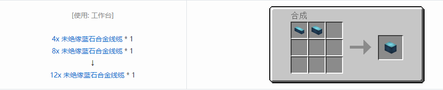 我的世界格雷科技6 12x 未绝缘线缆合成表大全