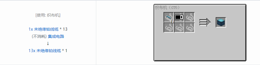 我的世界格雷科技6 13x 未绝缘线缆合成表大全