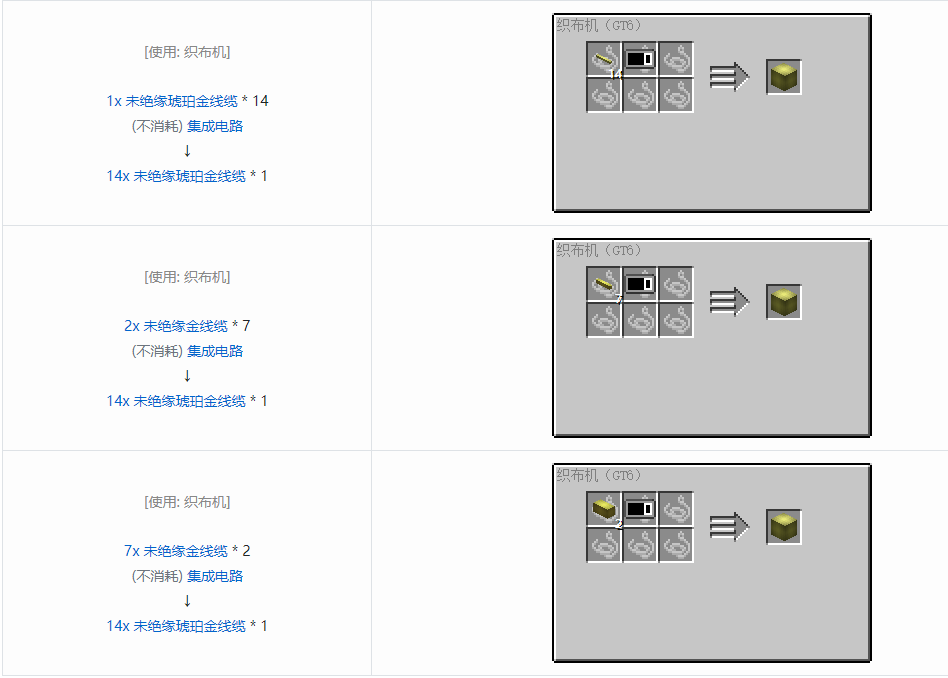 我的世界格雷科技6 14x 未绝缘线缆合成表大全