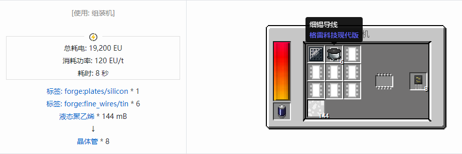 我的世界格雷科技现代版器件合成表大全