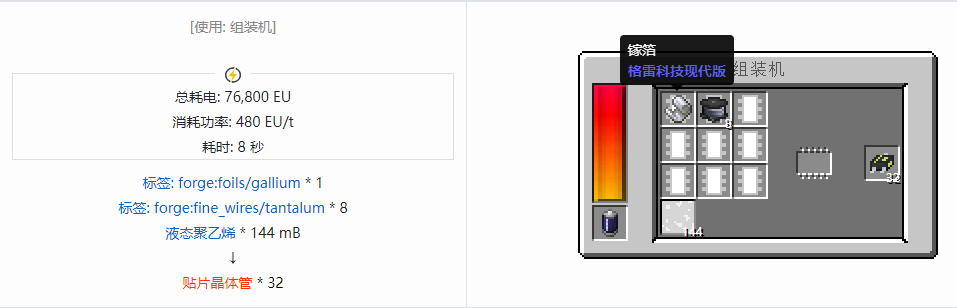 我的世界格雷科技现代版器件合成表大全