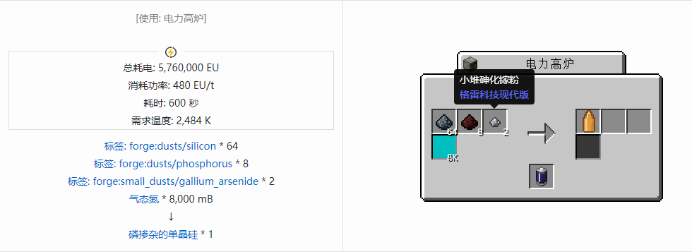 我的世界格雷科技现代版器件合成表大全