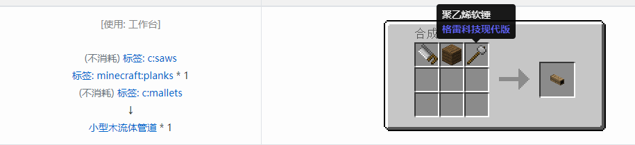 我的世界格雷科技现代版流体管道合成表大全