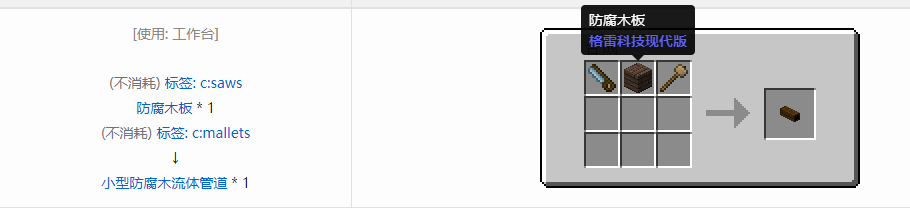 我的世界格雷科技现代版流体管道合成表大全