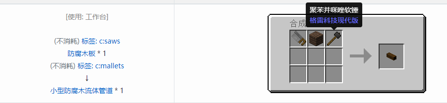 我的世界格雷科技现代版流体管道合成表大全