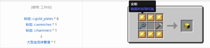 我的世界格雷科技现代版流体管道合成表大全