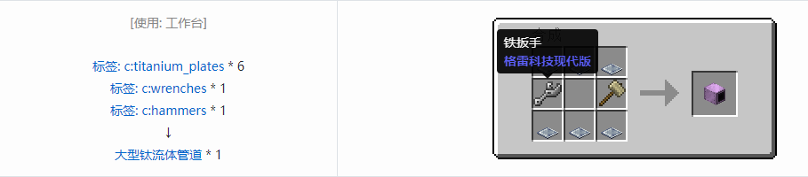 我的世界格雷科技现代版流体管道合成表大全