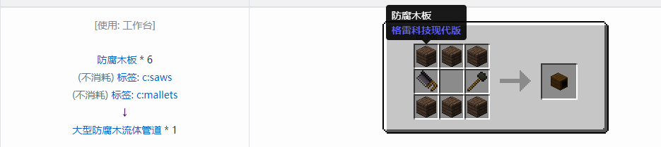 我的世界格雷科技现代版流体管道合成表大全