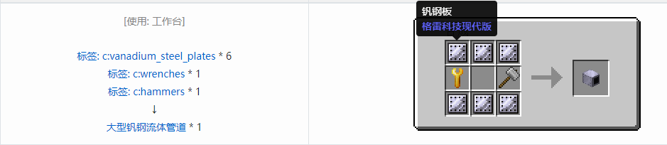 我的世界格雷科技现代版流体管道合成表大全
