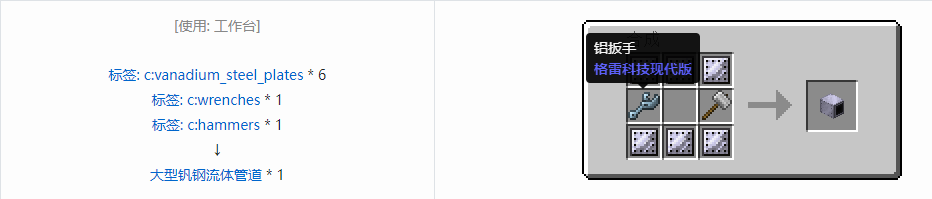 我的世界格雷科技现代版流体管道合成表大全