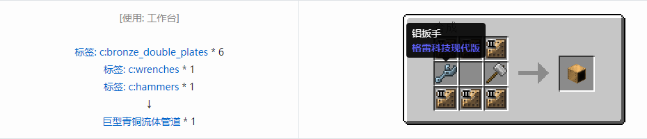 我的世界格雷科技现代版流体管道合成表大全
