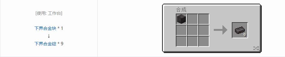 我的世界下界合金锭有什么用2025