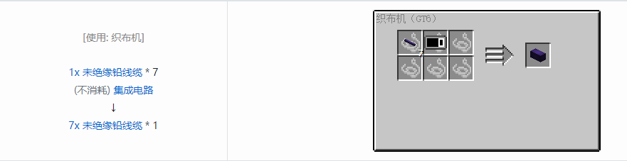 我的世界格雷科技6 7x 未绝缘线缆合成表大全