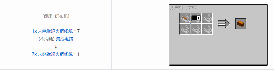 我的世界格雷科技6 7x 未绝缘线缆合成表大全