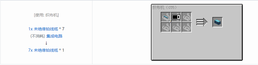 我的世界格雷科技6 7x 未绝缘线缆合成表大全