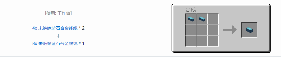 我的世界格雷科技6 8x 未绝缘线缆合成表大全