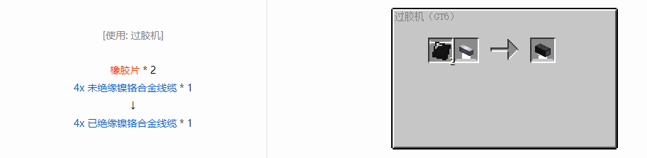 我的世界格雷科技6 4x 已绝缘线缆合成表大全