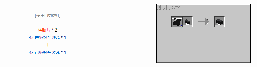 我的世界格雷科技6 4x 已绝缘线缆合成表大全