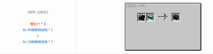 我的世界格雷科技6 8x 已绝缘线缆合成表大全