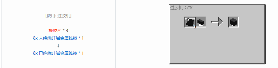 我的世界格雷科技6 8x 已绝缘线缆合成表大全
