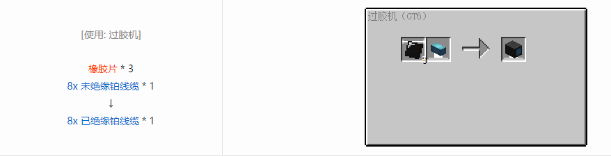 我的世界格雷科技6 8x 已绝缘线缆合成表大全