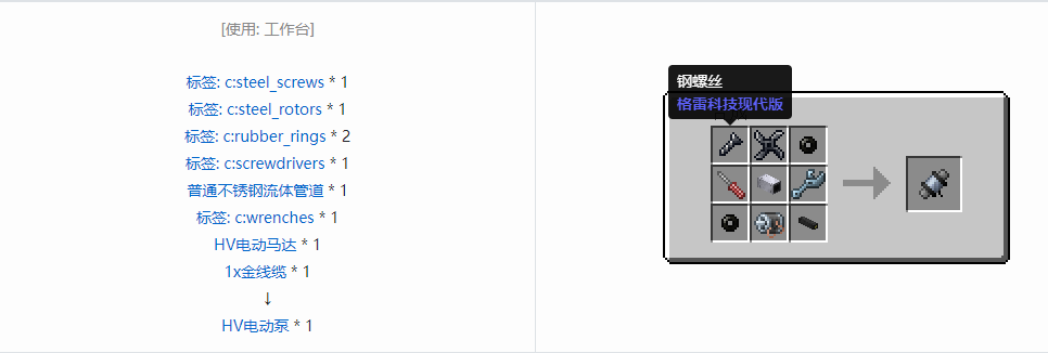 我的世界格雷科技现代版组件合成表大全