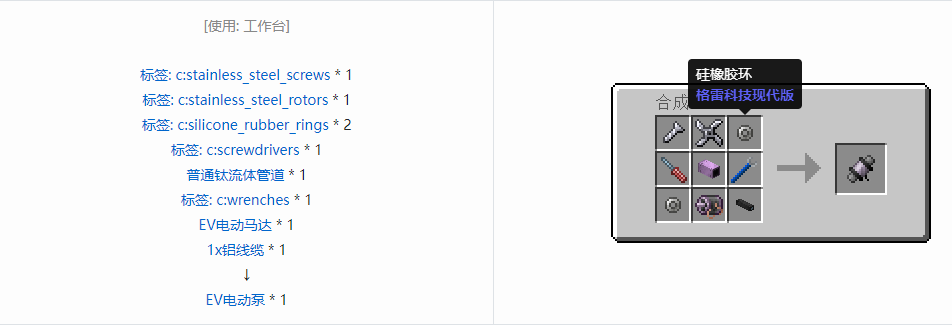 我的世界格雷科技现代版组件合成表大全