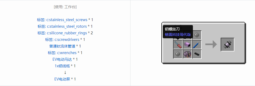 我的世界格雷科技现代版组件合成表大全