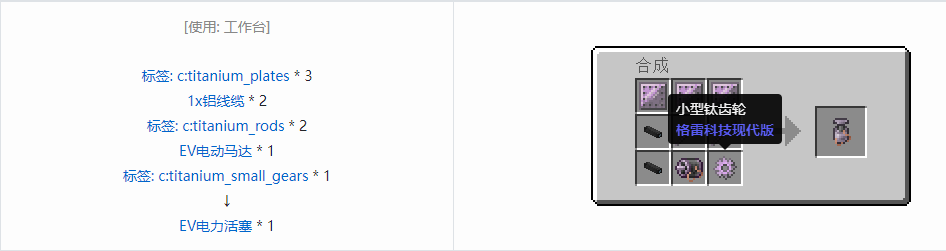 我的世界格雷科技现代版组件合成表大全