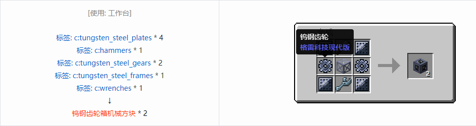 我的世界格雷科技现代版方块合成表大全