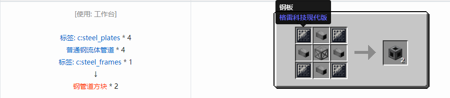 我的世界格雷科技现代版方块合成表大全