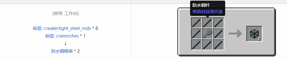我的世界格雷科技现代版方块合成表大全