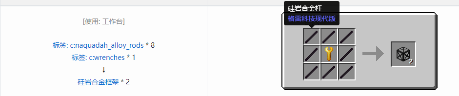 我的世界格雷科技现代版方块合成表大全