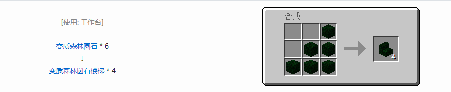 我的世界植物魔法楼梯合成表大全