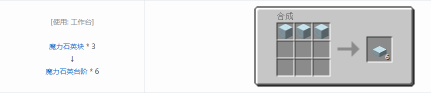 我的世界植物魔法台阶合成表大全