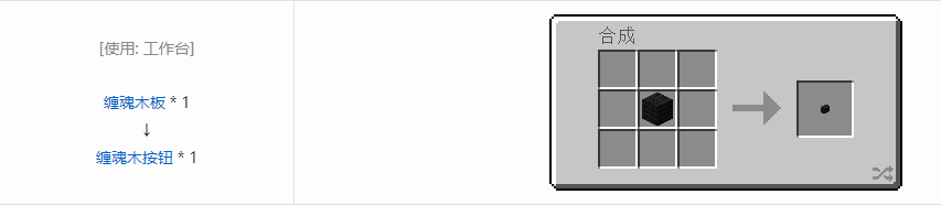 我的世界诡厄巫法缠魂木装饰方块合成表大全