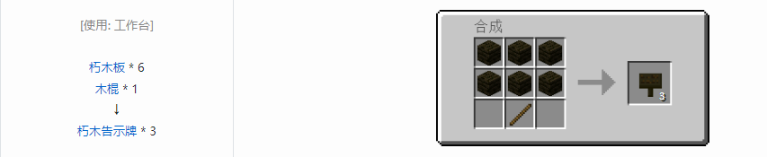 我的世界诡厄巫法朽木装饰方块合成表大全