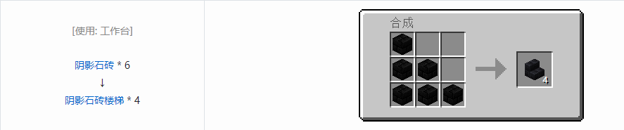 我的世界诡厄巫法阴影石装饰方块合成表大全