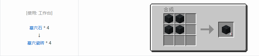 我的世界诡厄巫法墓穴石装饰方块合成表大全