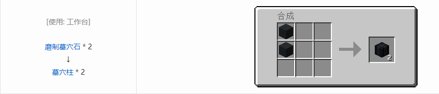 我的世界诡厄巫法墓穴石装饰方块合成表大全