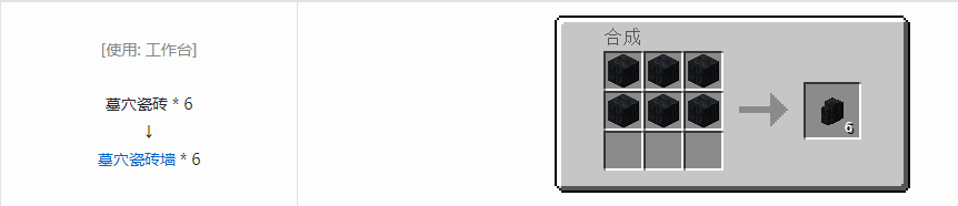 我的世界诡厄巫法墓穴石装饰方块合成表大全