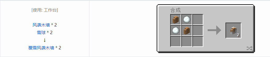 我的世界诡厄巫法风袭木装饰方块合成表大全