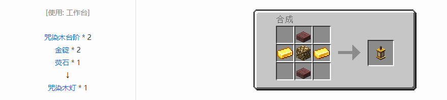 我的世界诡厄巫法建筑方块合成表大全