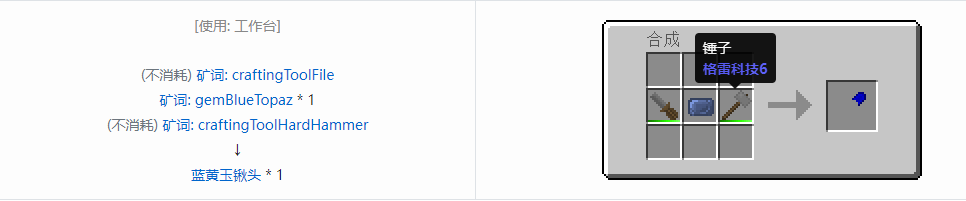 我的世界格雷科技社区版铲头合成表大全