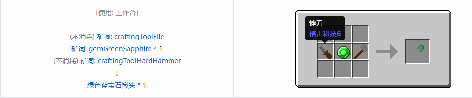 我的世界格雷科技社区版铲头合成表大全