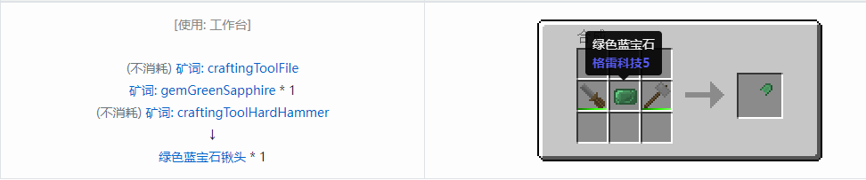 我的世界格雷科技社区版铲头合成表大全