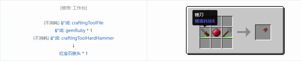 我的世界格雷科技社区版铲头合成表大全