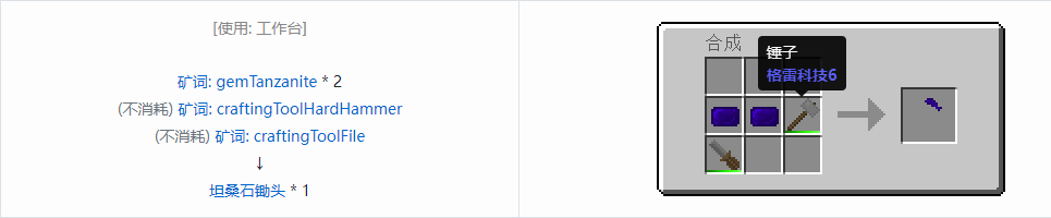 我的世界格雷科技社区版锄头合成表大全