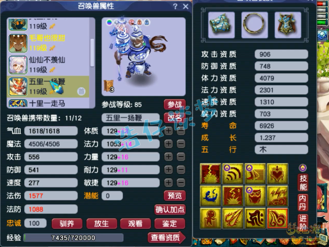 梦幻西游109物暴狮驼岭装备展示图