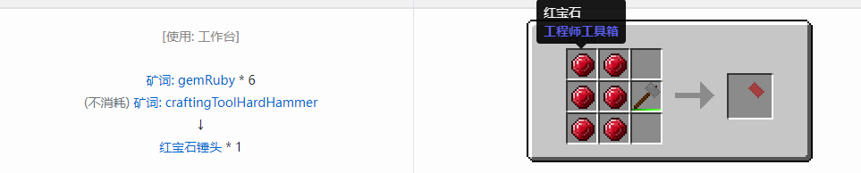 我的世界格雷科技社区版锤头合成表大全